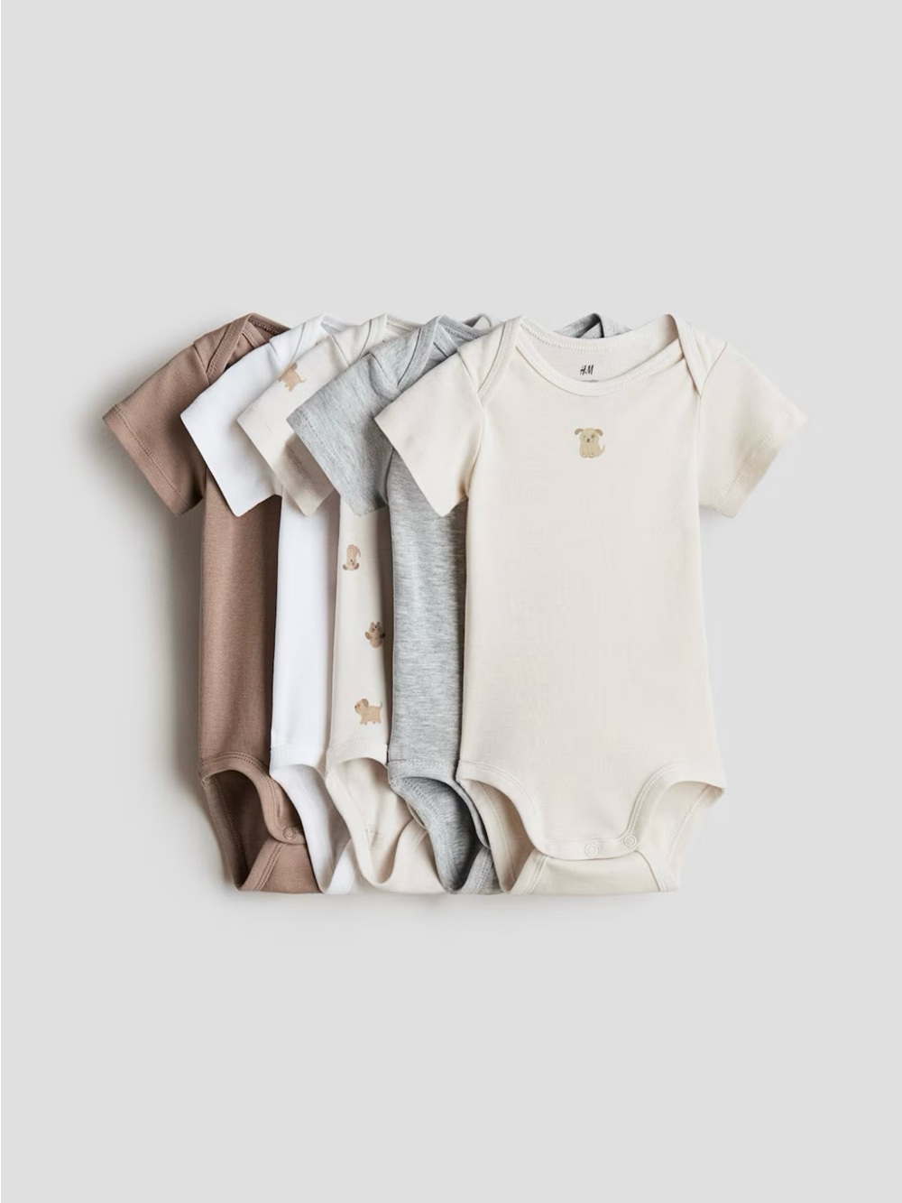 H&M 5-PACK COTTON BODYSUITS